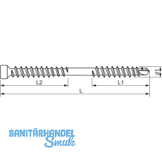 SFS Bohrbefestiger WT-T 4.5x 40 Torx 20 Durocoat mit Bohrspitze