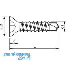 SFS-SR2 Armierungsschraube 4.2x25 PH 2 verzinkt Kopf nach RAL9016 wei besch.