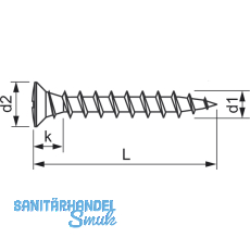 SFS-SPT/10 Beschlagschraube 4.3x16 PH 2 Stahl GS silber f. Kunststoffprofile