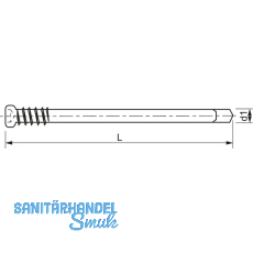SFS Stabdbel WS-T 7.0x193 verzinkt-blau Zylinderkopf mit Torx und Bohrspitze