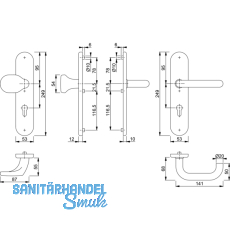 HOPPE SH-Wechselgt. PARIS - auf LS PZ88, TS42-47, SST 8, 5, oK., Ed.