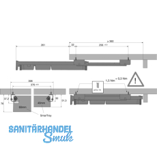 HETTICH SMARTRAY Q12 Auszugsfhrung mit Silent System; Stahl verzinkt