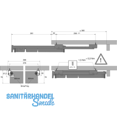 HETTICH SmarTray Materialschale; Hhe: 60 mm; Kunststoff schwarz