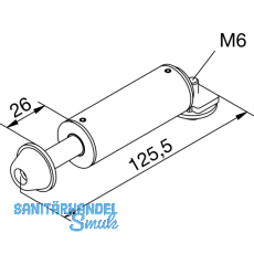 Ausstellzylinder fr Flgelgewichte bis 80 kg