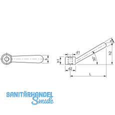 Spannmutter M 8 verzinkt einarmig aus Temperguss