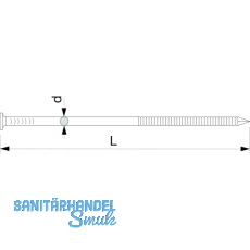 Sparrennagel 6.0x330 verzinkt mit Zulassung