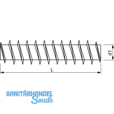 SPAX-Gewindestange 16x 3000 verzinkt-blau mit Zulassung