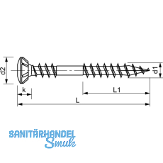SPAX Fassadenschraube Linsensenkkopf 4.5x 70 TX20 mit Fixiergewinde Edelstahl A2