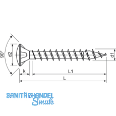 SPAX Linsensenkkopf 3.0x 25 Vollgewinde Torx 10 Edelstahl A2 mit Zulassung