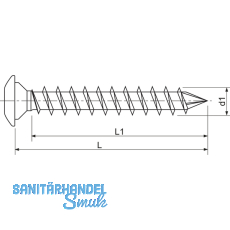 SPAX PF 8.0x 50 Torx 40 Edelstahl A1 Pfostenschraube