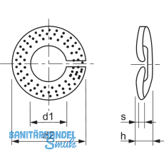 VSK(DBP) M12 geomet 321 Sperrkantring gewlbt