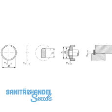 SP150 Federstahl blank Sprengring fr Wellen