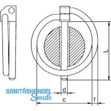 Standard Klappstecker 10x 42 verzinkt