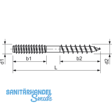 Stockschraube 4x 30 verzinkt ohne Schlsselflche