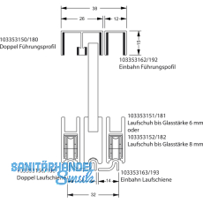 SUPRA Einschuhprofil, Glasstrke 5 oder 6, Kunststoff transparent