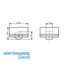 Roller-Mini soft, Rollen  15 mm, Bohr  36 mm, Kunststoff schwarz