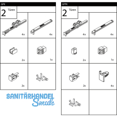 EKU CLIPO 16 GPPK IS - Beschlgegrt., 2 Tren