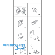 EKU CLIPO 26 H MS Beschlgegarnitur, 3 Tren