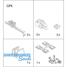 EKU CLIPO 36 GPK IS Beschlaggarnitur, 1 Tre