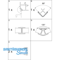 Ganitur Sockelblendenprofil- Zubehr; H: 100mm; wei hochglanz foliert