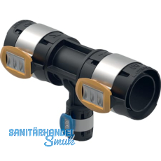 GE FlowFit T-Stck red. PPSU d63-25-63