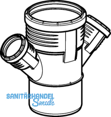 Geberit Abzweig 2x PP-MD 45G d90/50/50