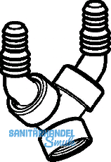 Geberit Doppelschlauchtlle weiss mit