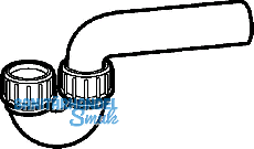 Geberit PE Siphon Einlauf senkrecht