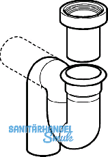 Geberit PE Siphon f.Hock-WC d 110