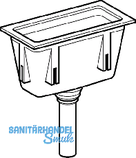 Geberit Trichter viereckig in PP grau