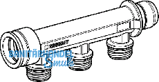Geberit Verteiler 3-fach m. Steckanschl.