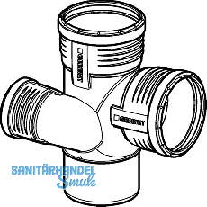 Geberit Abzw. PP-MD 87.5G d90/90/75 re