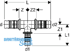 Geberit Mepla T-Stck reduziert