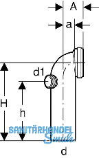 Geberit Ablaufbogen in PP fr WC links