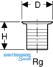 Geberit Ablaufv. in PP grau f. vertiefte