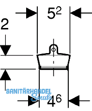 Geberit Ventilstopfen in PP grau fr