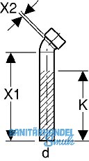 Geberit Anschlussbogen in PP 45 Grad