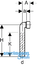 Geberit Anschlussbogen in PP 90 Grad
