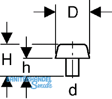 Geberit Verschlussrosette in PP