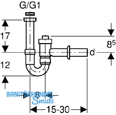 Geberit Rhrensiphon in PP weiss