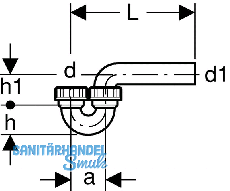 Geberit PE Siphon Einlauf senkrecht