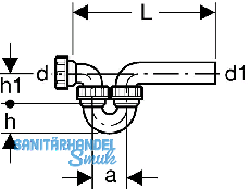 Geberit PE Siphon Einlauf u Auslauf