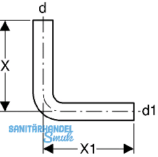 Geberit Splbogen 90 Grad, weiss 118003