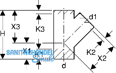 Geberit PE Abzweiger fr waagrechten