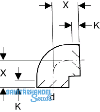 Geberit PE Winkel 88,5 Grad d 75mm