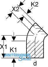 Geberit PE Bogen mit langem