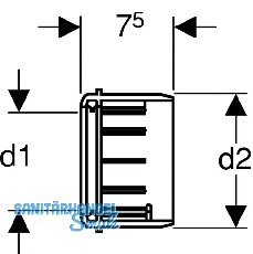 Geberit PE Reduktionsmuffe fr