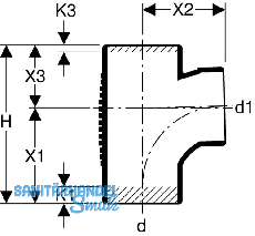 Geberit Silent-db20 Bogenabzweiger