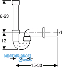 Geberit Fertigablauf in PP f Wasch- u