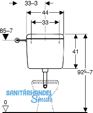 Geberit Splkasten AP127 tiefhngend